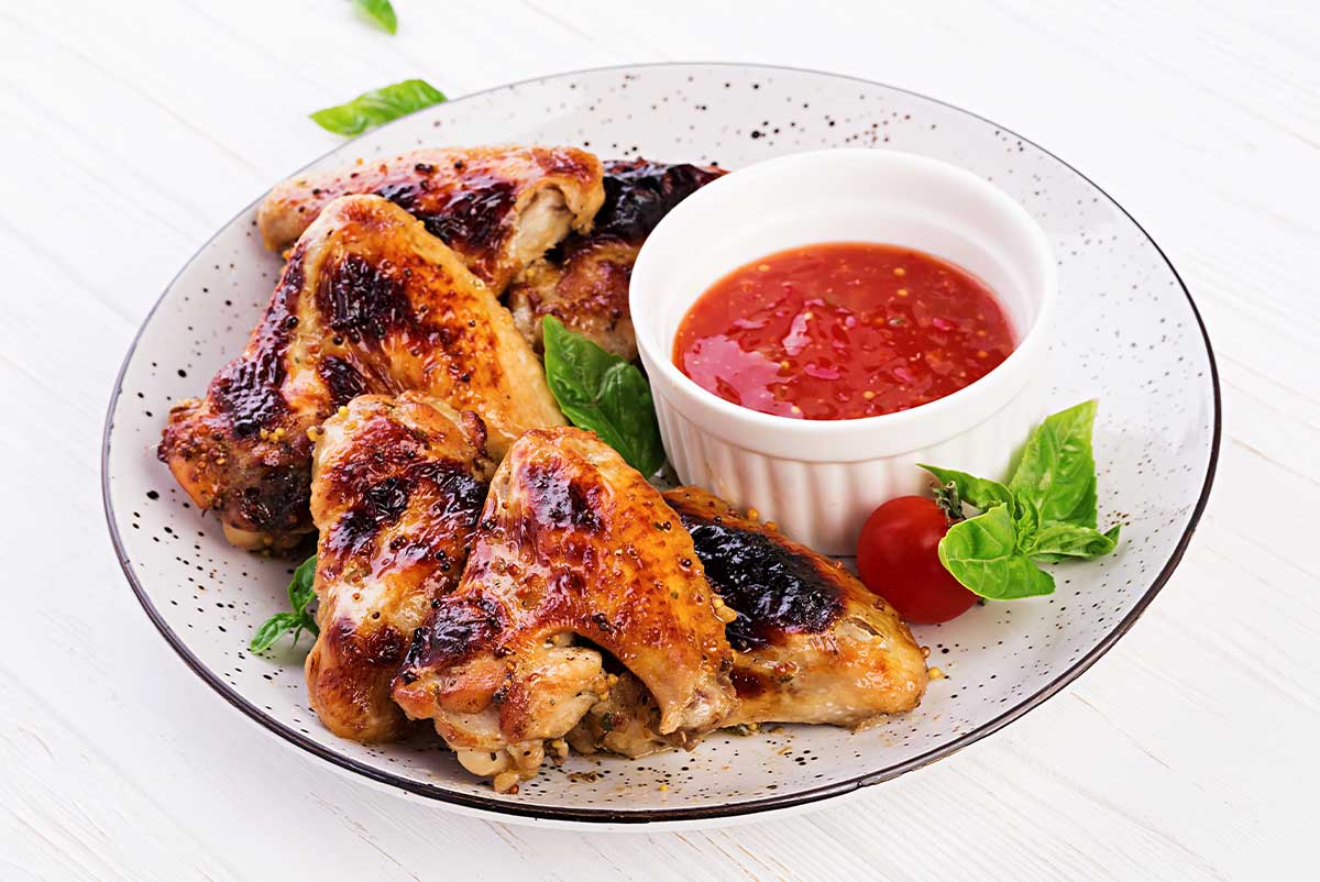 Ayam golek atau percik (minta bahagian dada, tanpa kulit dan kurangkan kuah)